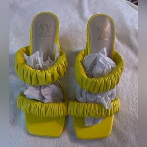 Yellow Heels - NY&C - size 7 - NWOT